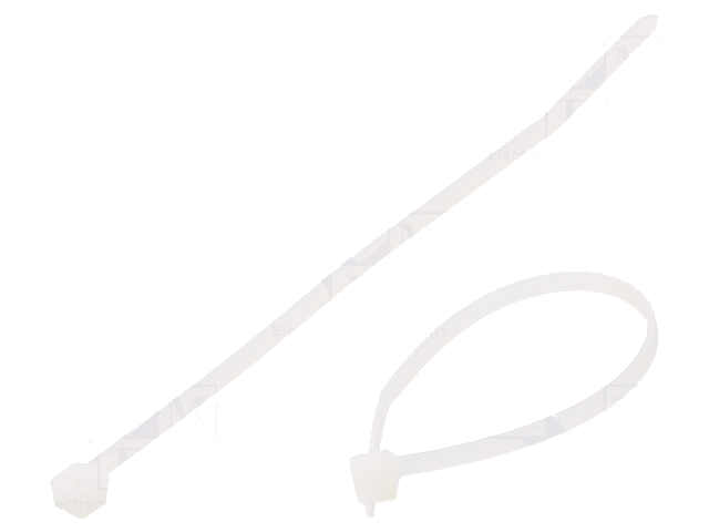 Kabelbinder; L: 100mm; W: 2,45mm; polyamide; 80N; natuurlijk; T18R Kabelbinder; L: 100mm; W: 2,45mm; polyamide; 80N; natuurlijk; T18R